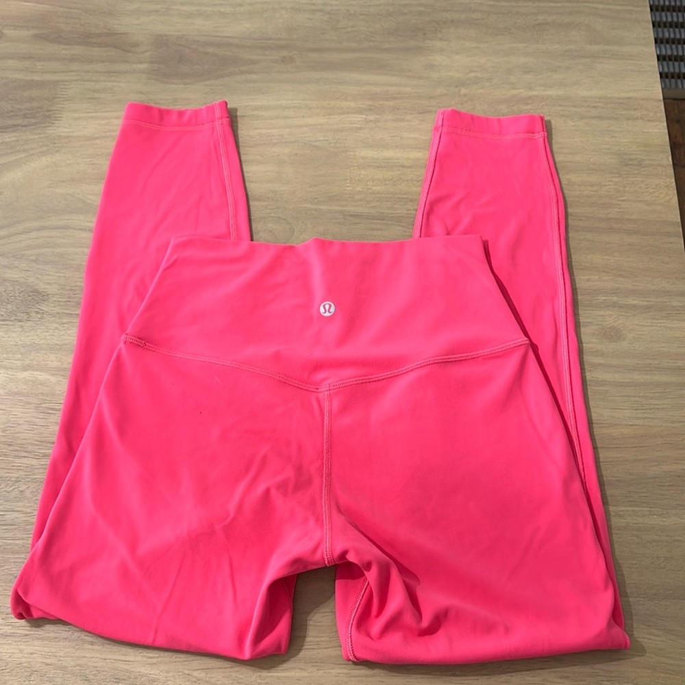 Lululemon align high-rise 28 inch lip, gloss, pink leggings